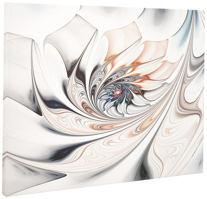 Design Art White Stained Glass Floral Wall Art Canvas 30x40 - Diamond Home USA