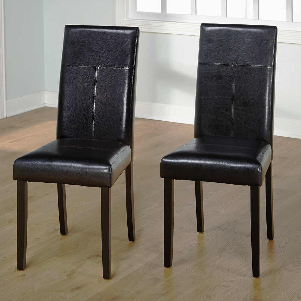 Target Marketing Systems Bettega Parson Collection Modern Armless PU Leather Black - Diamond Home USA