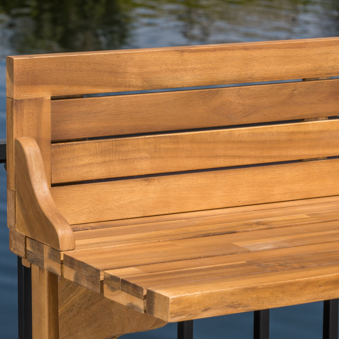 Christopher Knight Home Caribbean Outdoor Acacia Wood Balcony Bar Table Brown - Diamond Home USA