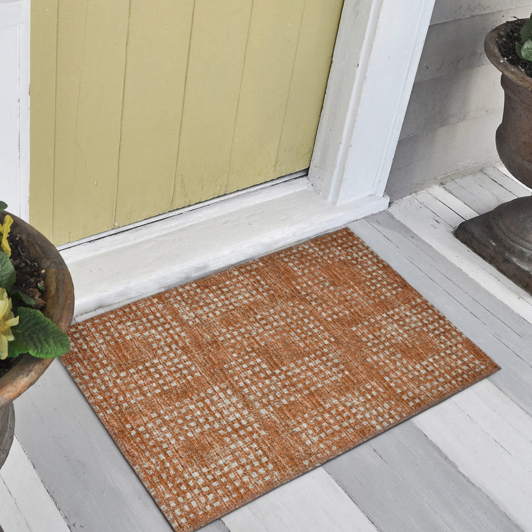 Indoor/ Outdoor Eleanor Modern Houndstooth Washable Rug