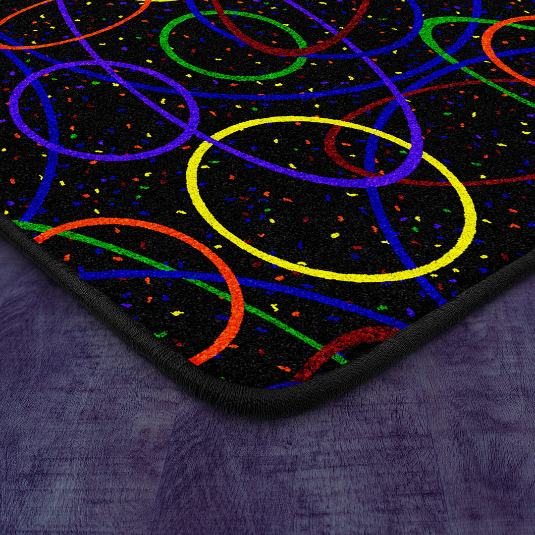 Looped Fluorescent Nylon Area Rug