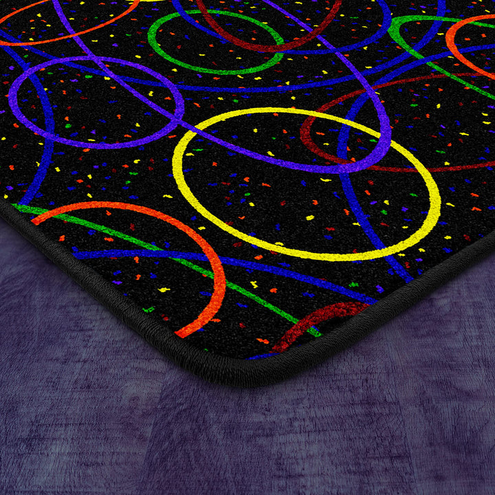 Looped Fluorescent Nylon Area Rug