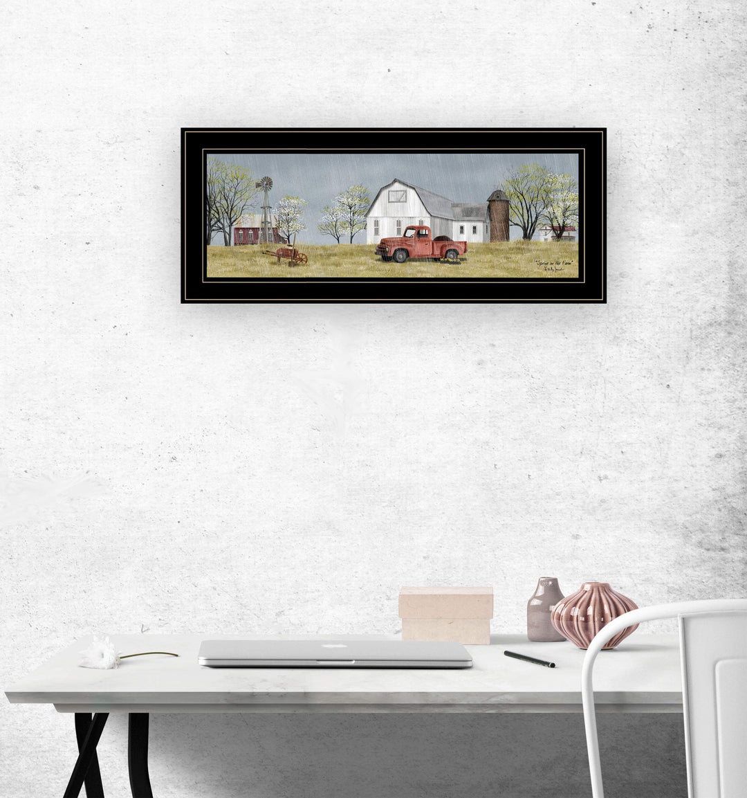 Trendy Decor4U Spring On The Farm by Billy Jacobs Printed Wall Art 39 Inch x - Diamond Home USA