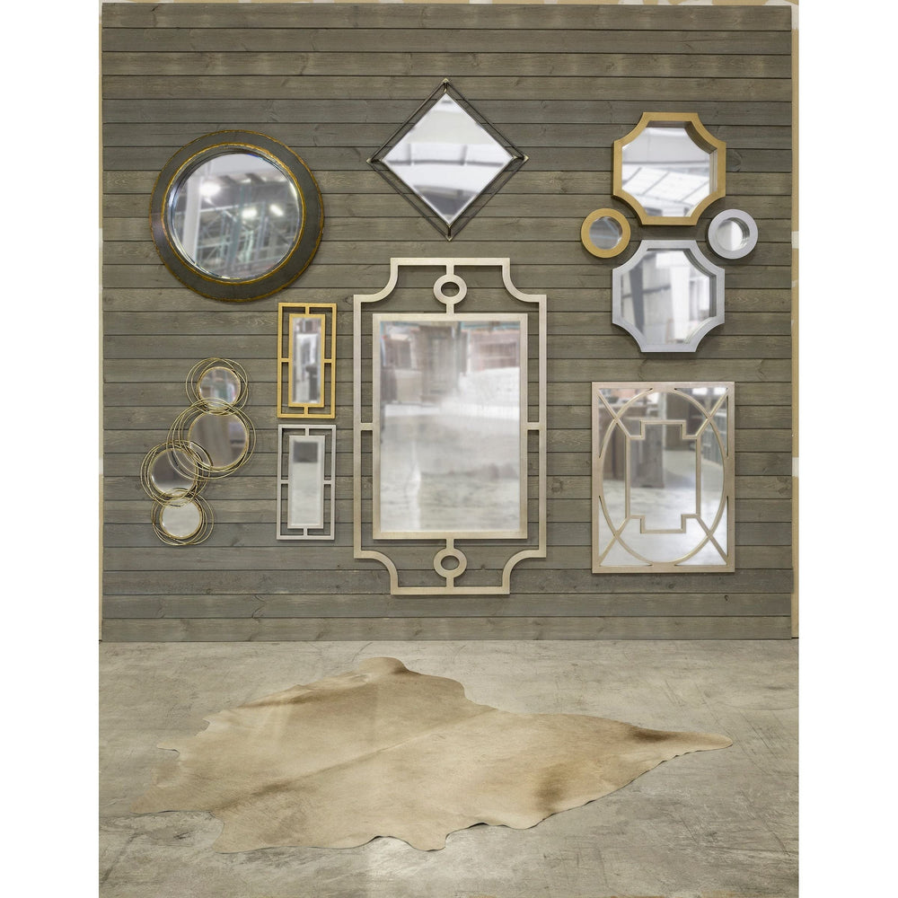 Gold Metal Mirror Transitional Beveled Glass - Diamond Home USA