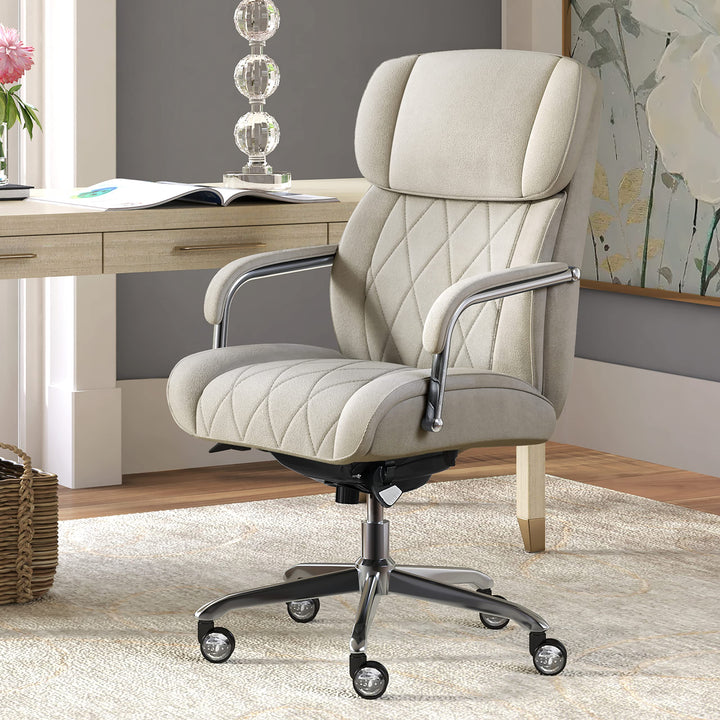 La-Z-Boy Sutherland Ergonomic Faux Leather Swivel Computer and Desk Chair
