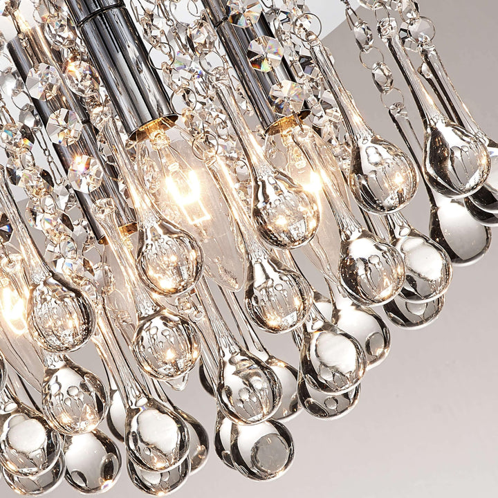 The Lighting Store Claudia 4-Light Chrome Finish Flush Mount with Clear - Diamond Home USA