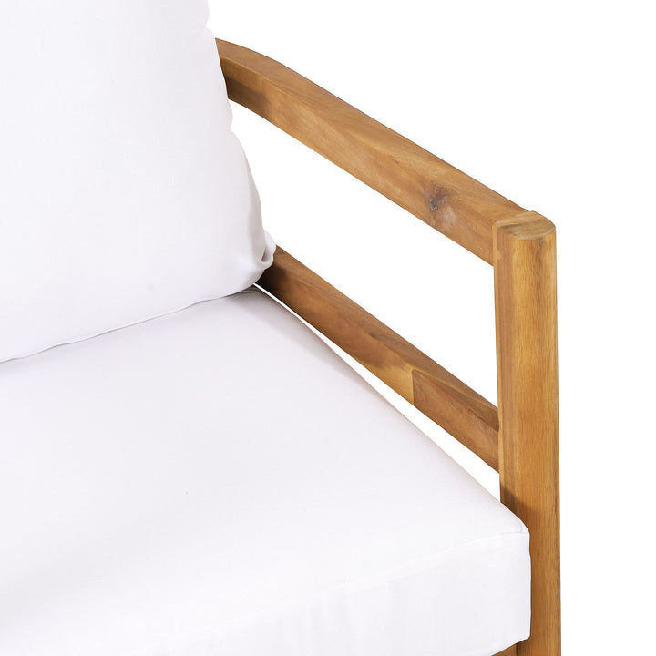 Christopher Knight Home 318049 Ellendale Club Chair Teak + White - Diamond Home USA