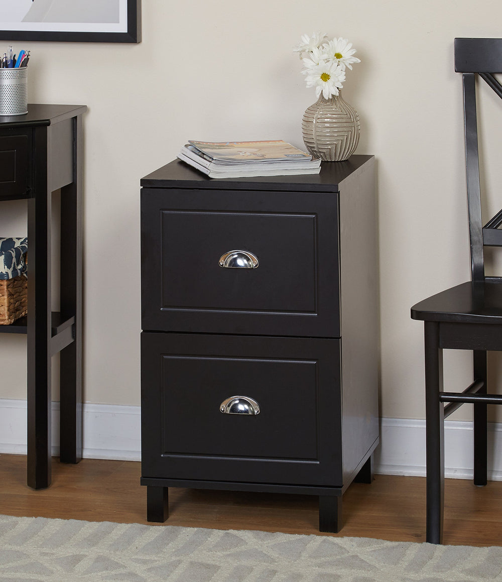 Target Marketing Systems Bradley Collection File Cabinet Modern Document Black - Diamond Home USA