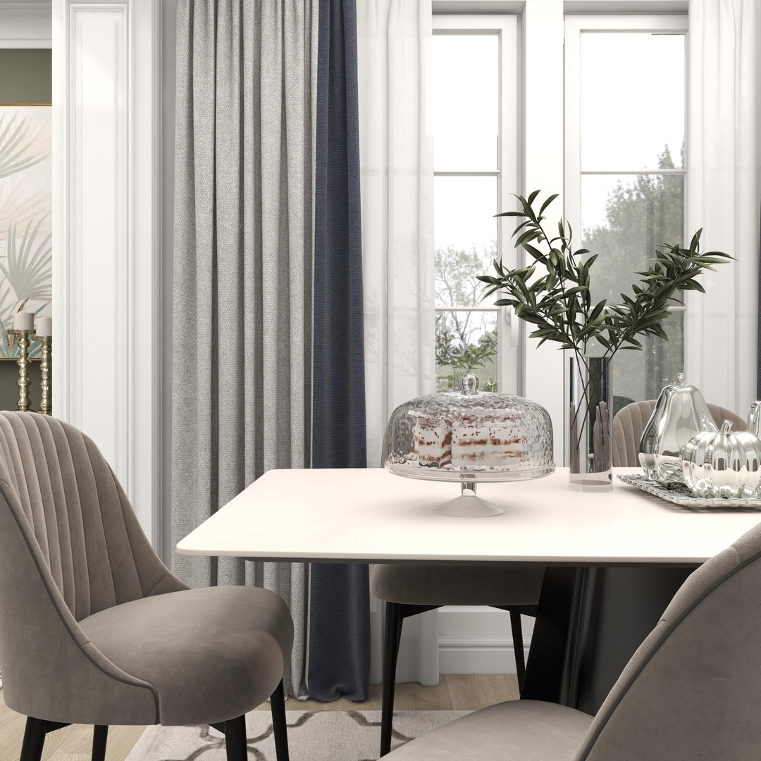 Clear Glass Cake Stand with Dome - Diamond Home USA