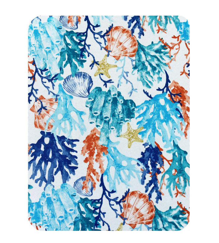 Lintex Coral Reef Heavy Weight Indoor/Outdoor Print Fabric Tablecloth - Blue and 60"x84" - Diamond Home USA