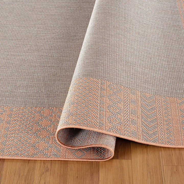Rugshop Bohemian Bordered Flatweave Non-Shedding Backyard Patio Deck - Diamond Home USA