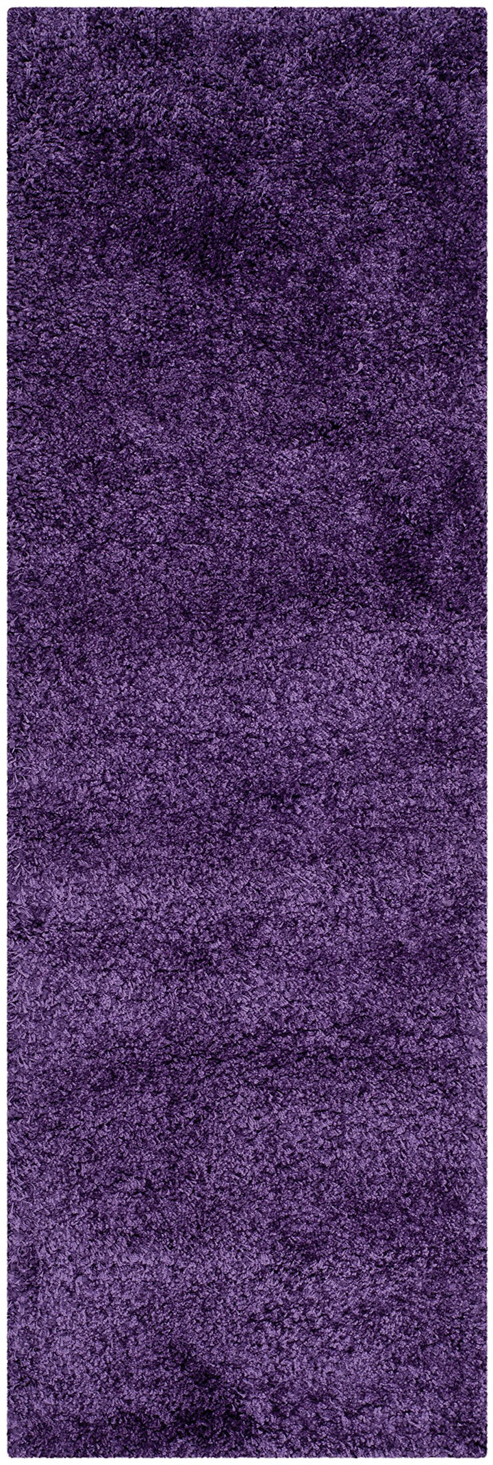 SAFAVIEH Milan Shag Collection Runner Rug - 2' x 12' Purple Solid Design - Diamond Home USA