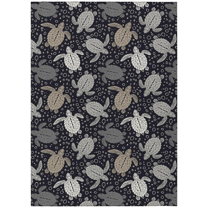 Addison Rugs Surfside ASR43 Midnight 9' x 12' Indoor Outdoor Rug Easy Clean Midnight - 9' x 12'