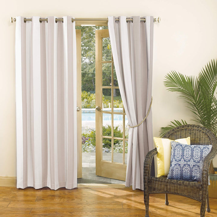 Sun Zero Valencia Cabana Stripe Indoor/ Outdoor Curtain Panel