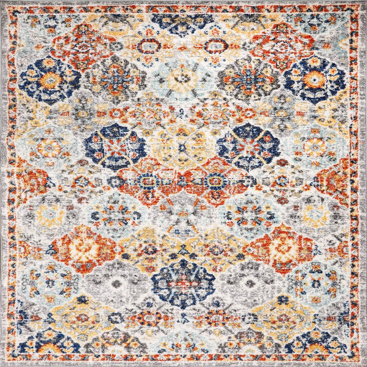 Blossom White and Light Grey Area Rug in 8x10 8' X 10'/Surplus Oriental