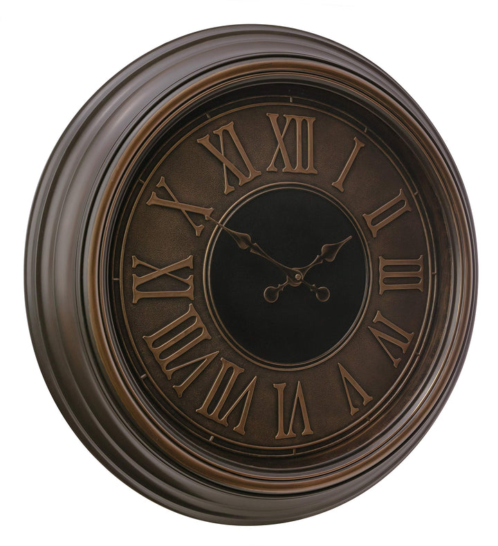 Kiera Grace Wall Clock 23 Inch Genoa Oversized Antique Bronze Wall Clocks