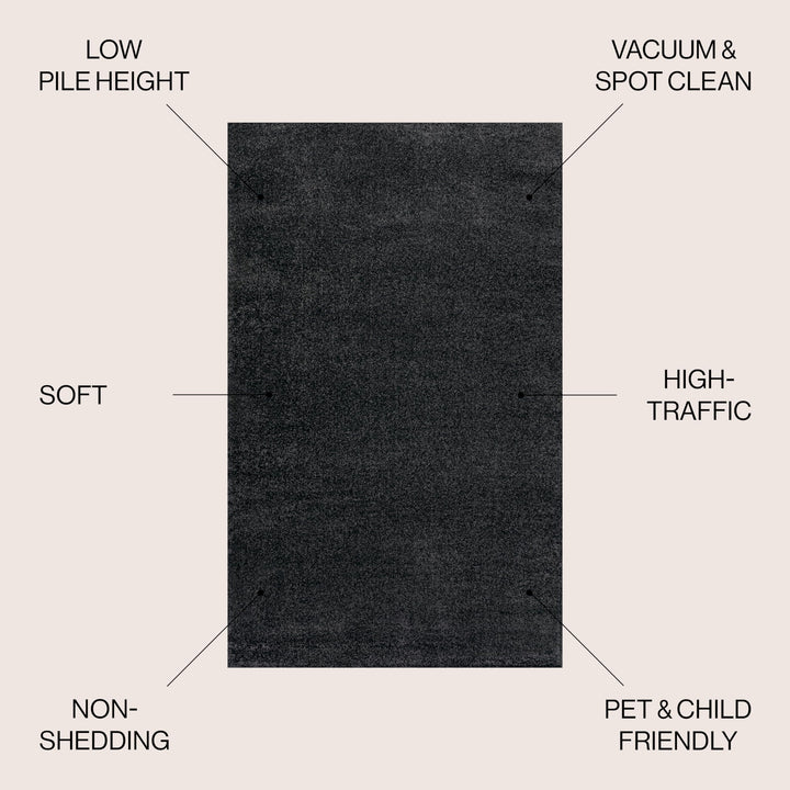 JONATHAN Y Tumbling Solid Low-Pile Area Rug