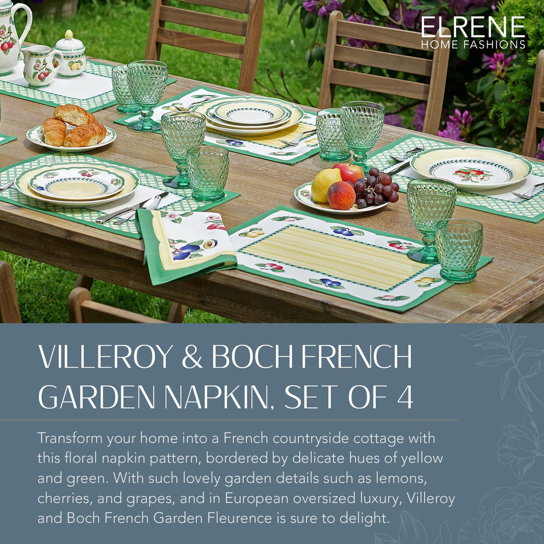 Villeroy & Boch French Garden tton Fabric Napkin (Set of 4) 21"x21" Multi 4 - Diamond Home USA