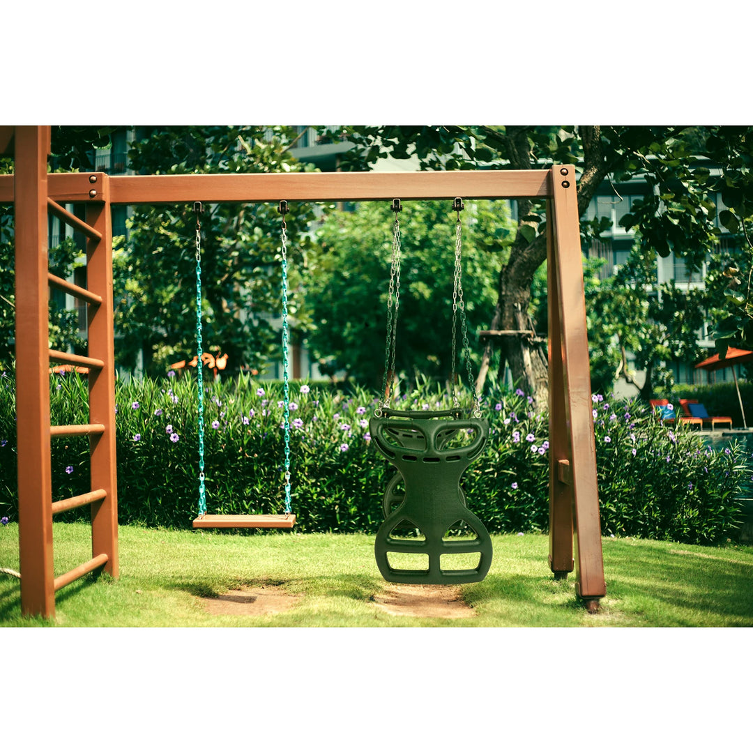Glider Swing for Set Set Accessories Two Kids Attachment Options Included - Diamond Home USA