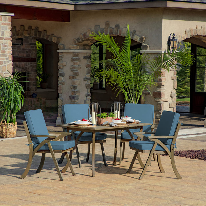 Arden Selections ProFoam Essentials Outdoor Chair Cushion 20 x 20 French Blue - Diamond Home USA