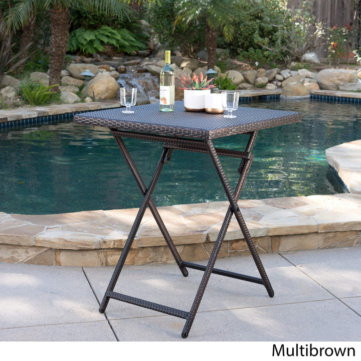 Christopher Knight Home Margarita Outdoor Wicker Bar Table Multibrown - Diamond Home USA