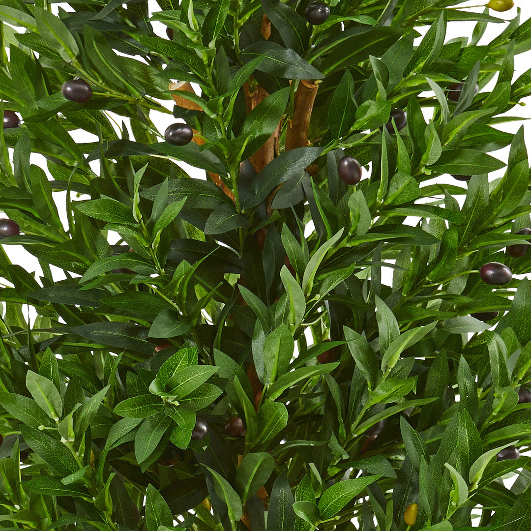 Nearly Natural 4.5ft. Olive Cone Topiary Artificial Tree UV Resistant - Diamond Home USA