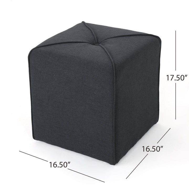 Christopher Knight Home Kenyon Fabric Square Ottoman Dark
