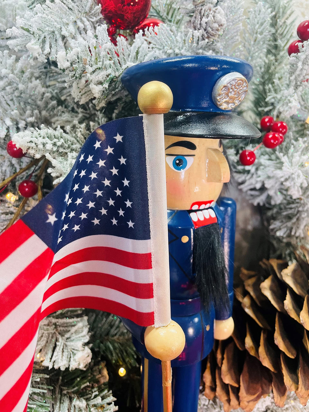Santa's Workshop 14" Air Force Nutcracker Blue 70426 - Diamond Home USA