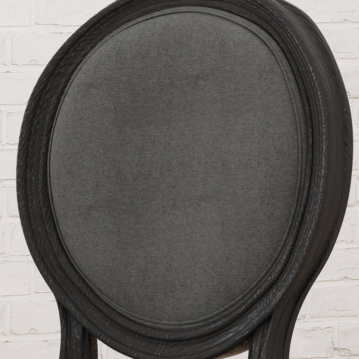 Christopher Knight Home Babbs Traditional Fabric Dining Chairs Dark Gray Grey - Diamond Home USA
