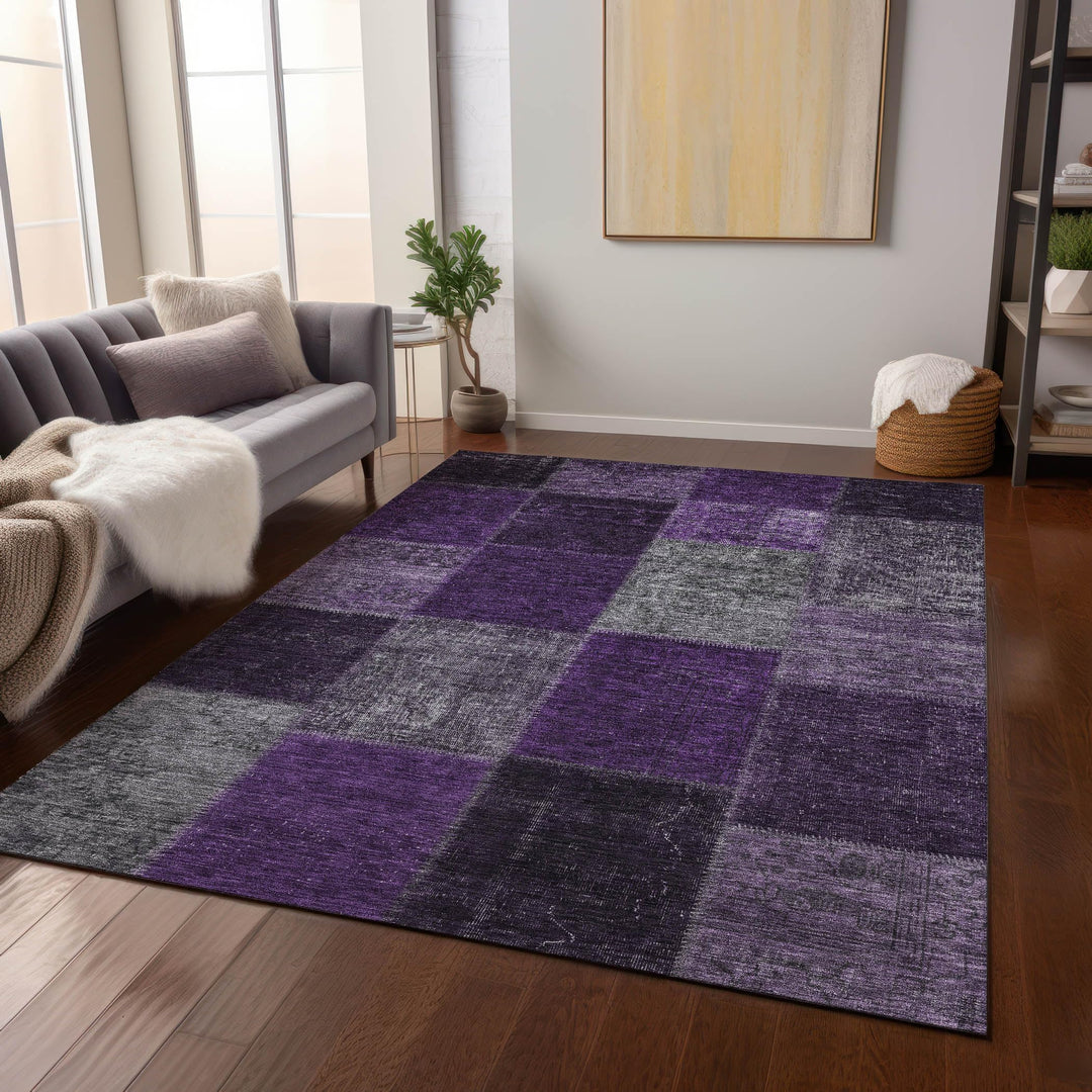 Addison Rugs Chantille ACN663 Eggplant 8' x 10' Indoor Outdoor Area Rug Easy - Diamond Home USA
