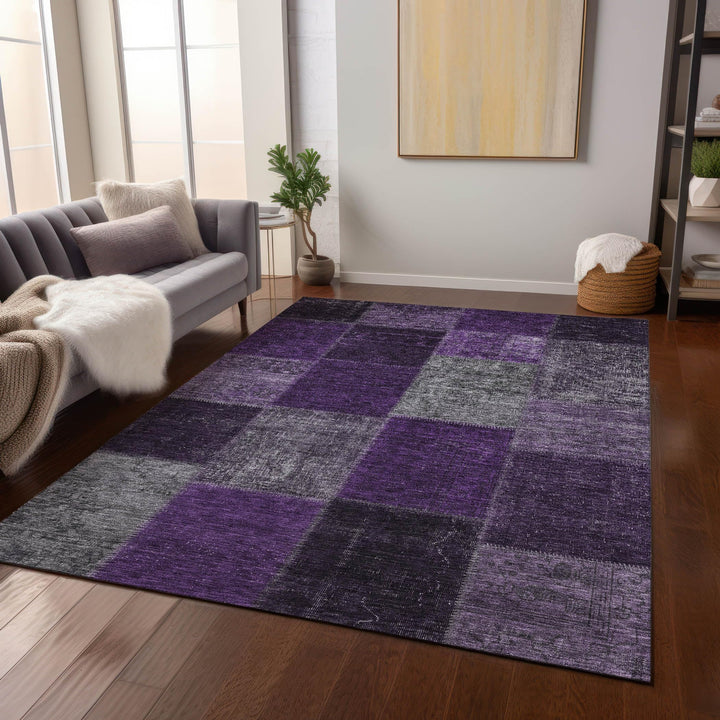 Addison Rugs Chantille ACN663 Eggplant 8' x 10' Indoor Outdoor Area Rug Easy - Diamond Home USA