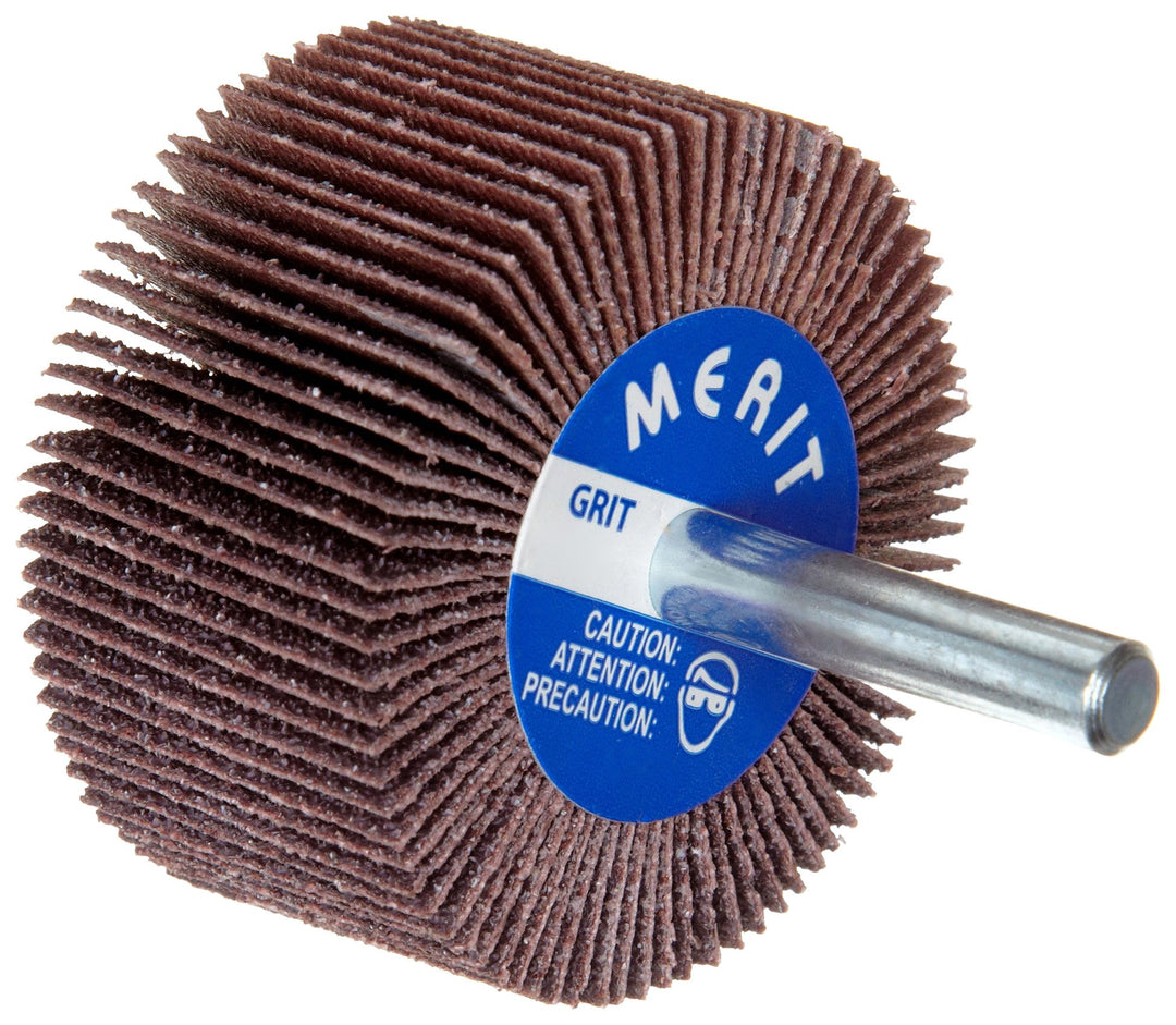 Merit High Performance Mandrel-Mounted Mini Grind-O-Flex Abrasive Flap Wheel
