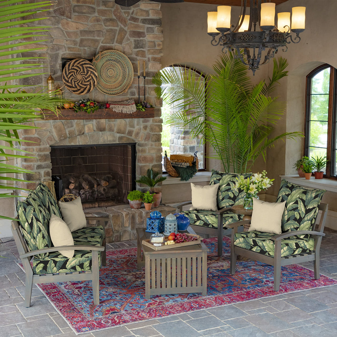 Arden Selections Outdoor ep Seat Set 24 x 24 Water Repellent Fade Resistant - Diamond Home USA