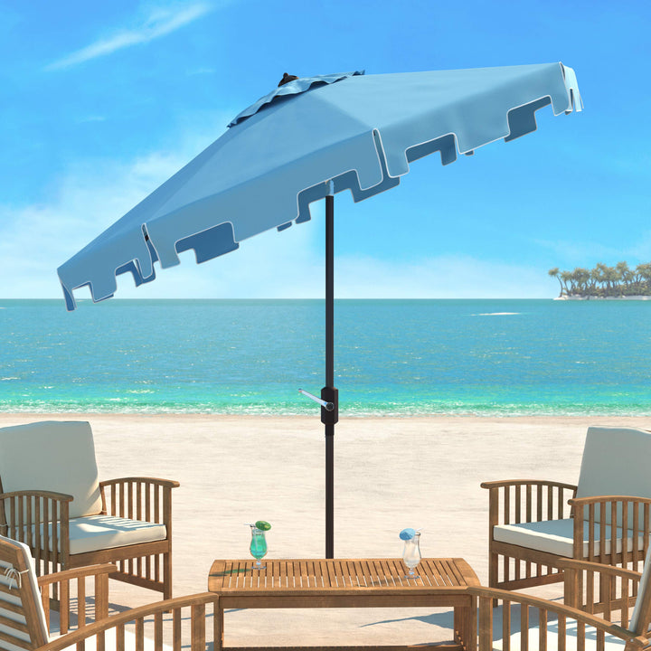 Safavieh Outdoor Collection Zimmerman Crank Market Umbrella with Flap - Diamond Home USA