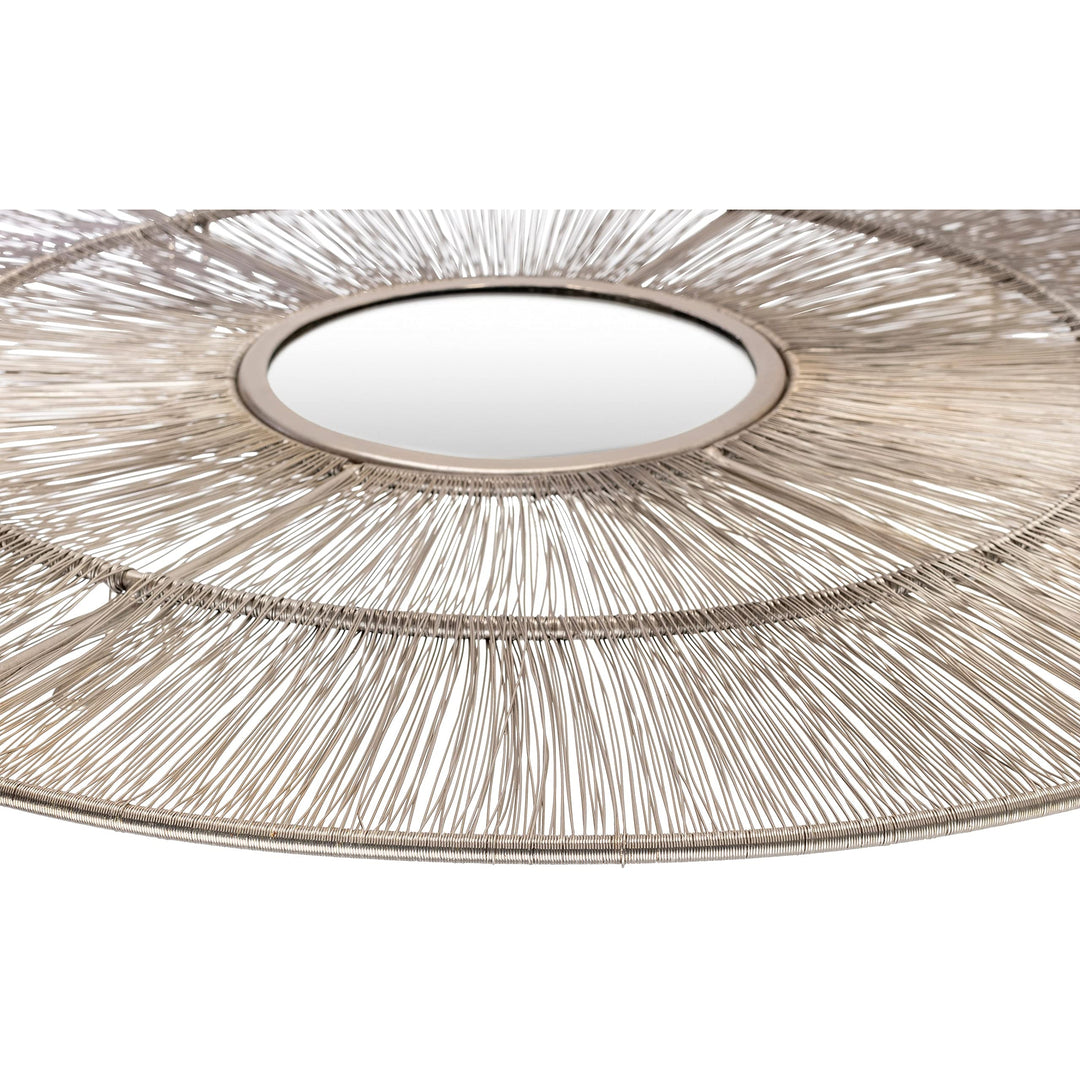 Modern Sunburst Mirror 36" h X 36" w 1.5" d Silver Contemporary Transitional - Diamond Home USA