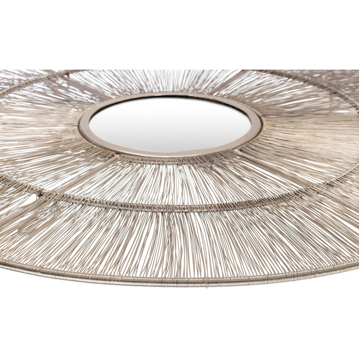 Modern Sunburst Mirror 36" h X 36" w 1.5" d Silver Contemporary Transitional - Diamond Home USA