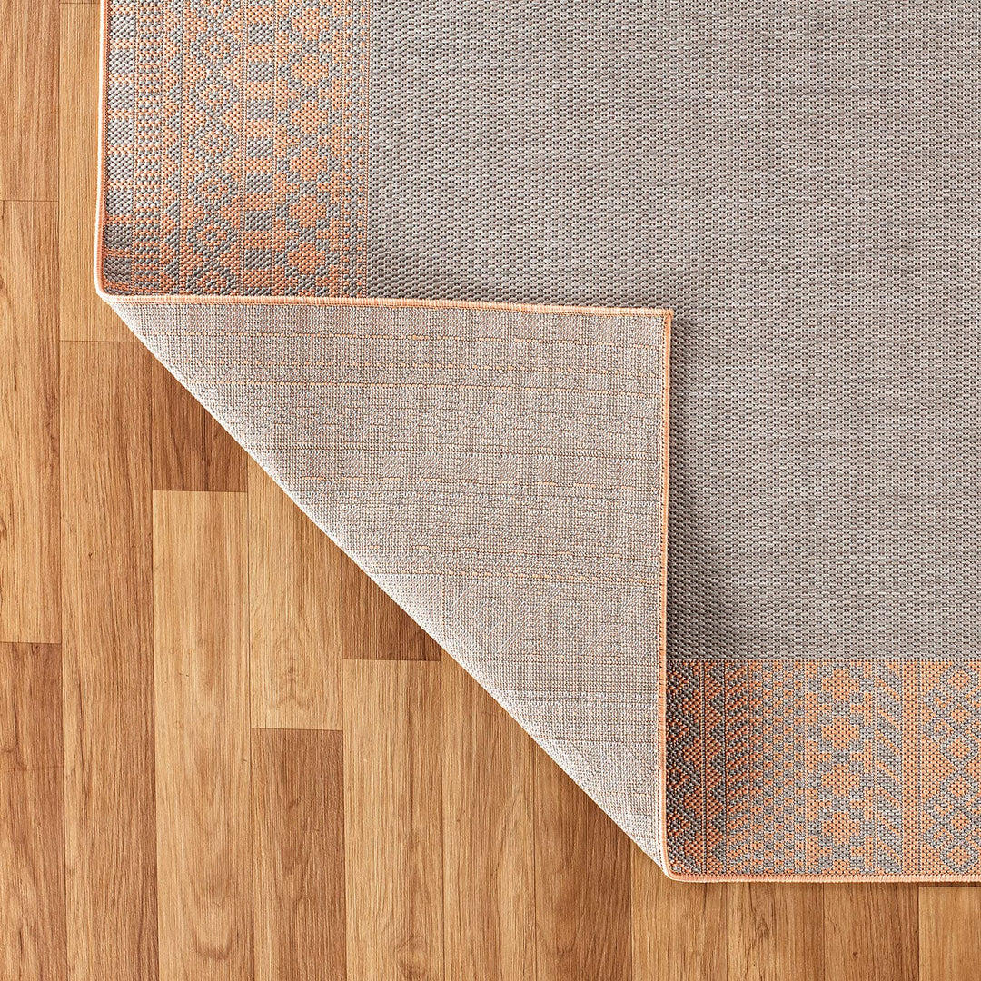 Rugshop Bohemian Bordered Flatweave Non-Shedding Backyard Patio Deck - Diamond Home USA