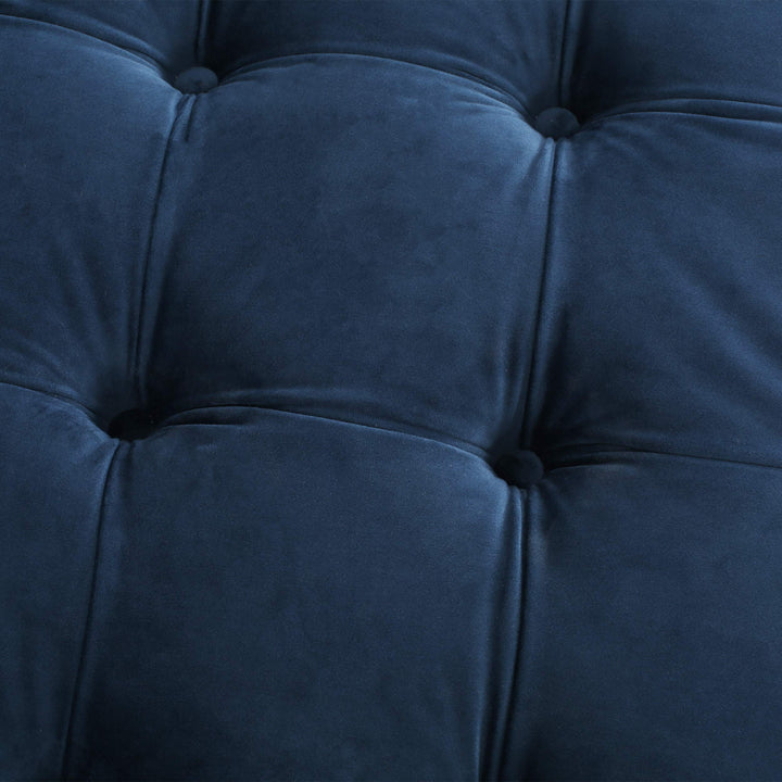 Christopher Knight Home Sabina Round Tufted Velvet Ottoman Blue - Diamond Home USA