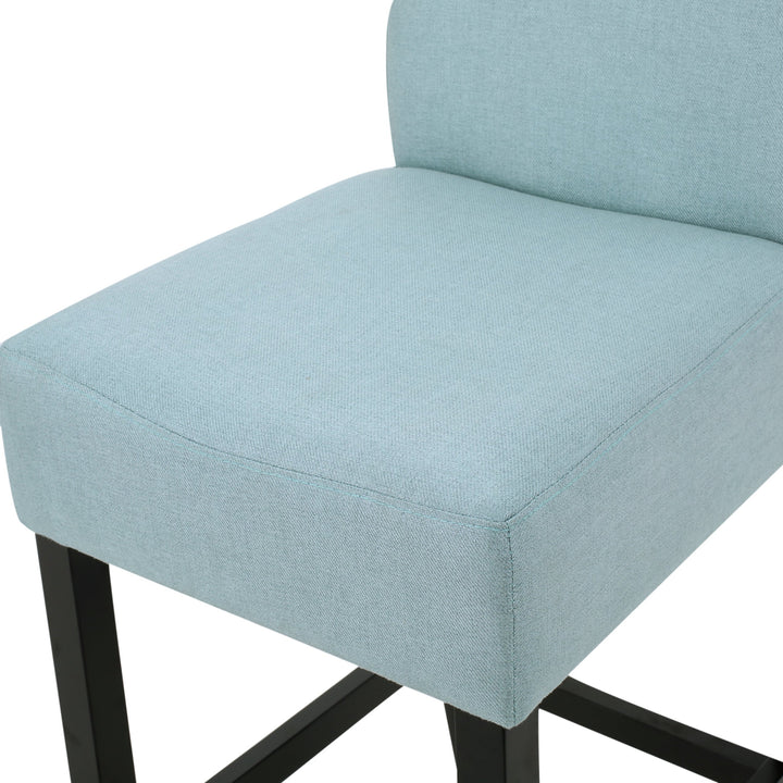 Christopher Knight Home Lopez Fabric Barstools 2-Pcs Set Light Blue - Diamond Home USA