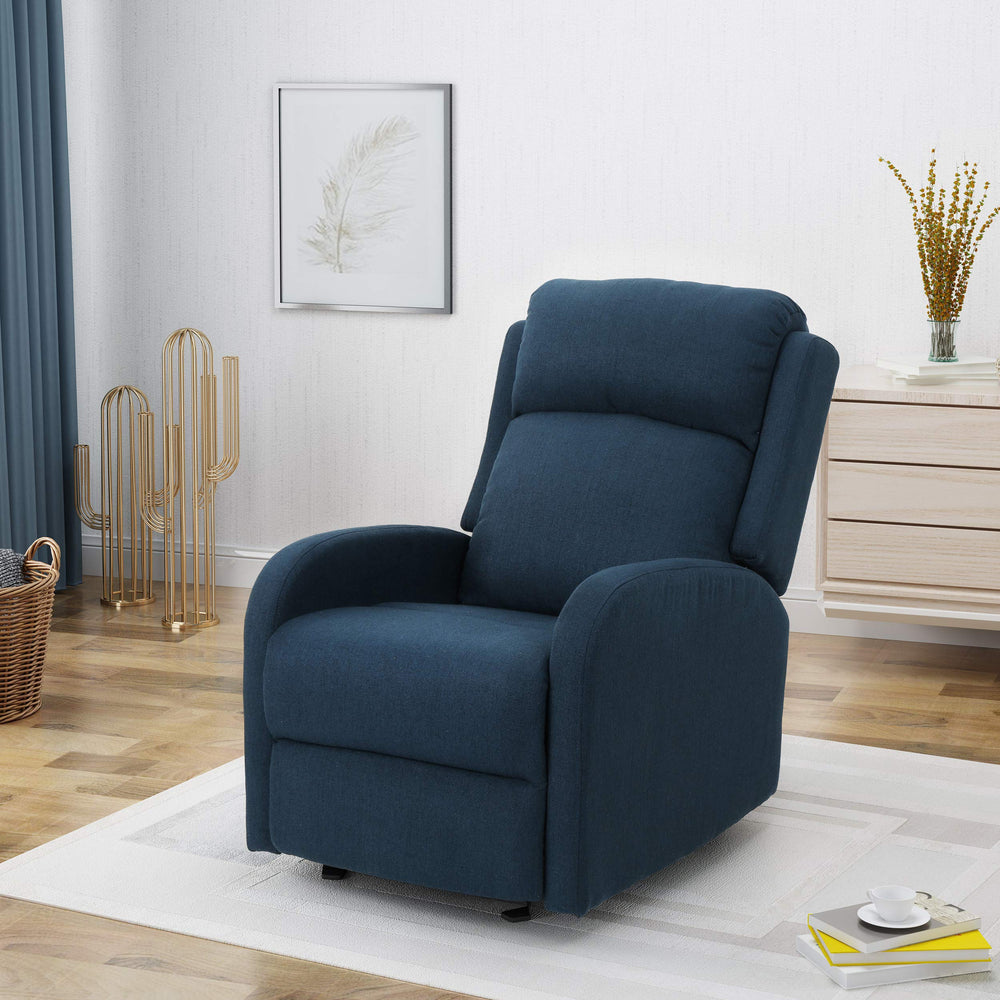 Christopher Knight Home Avaa Recliner Navy Blue + Black - Diamond Home USA