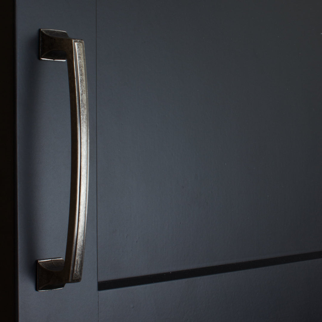 87380-128-WN-10 - GlideRite Hardware 5" CC Weathered Nickel Deco Base Cabinet - Diamond Home USA