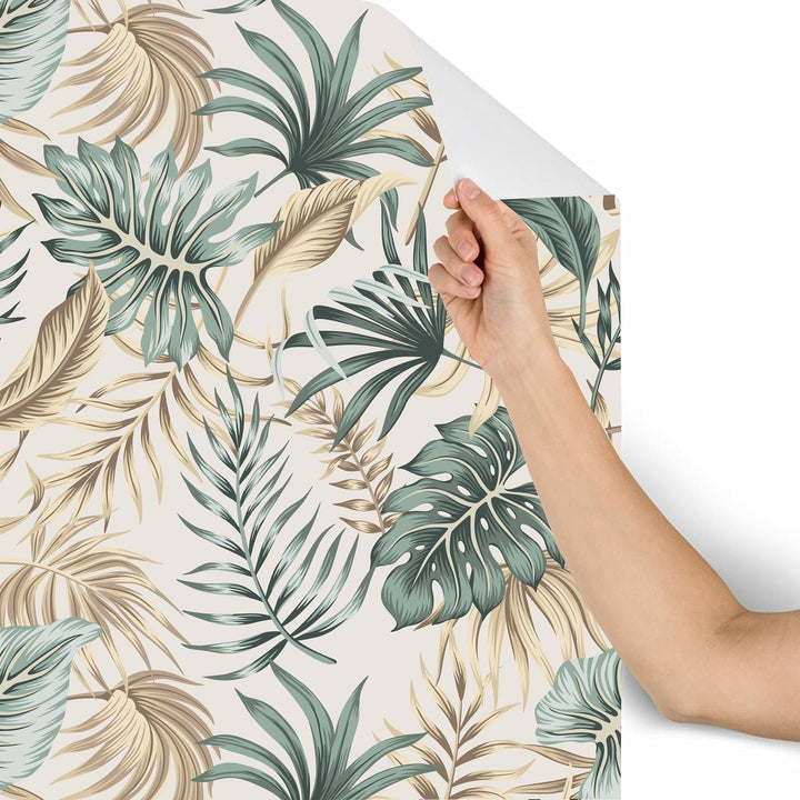 Exotic Chinoiserie Removable Wallpaper 10'ft H X 24''inch W Cream Tropical - Diamond Home USA