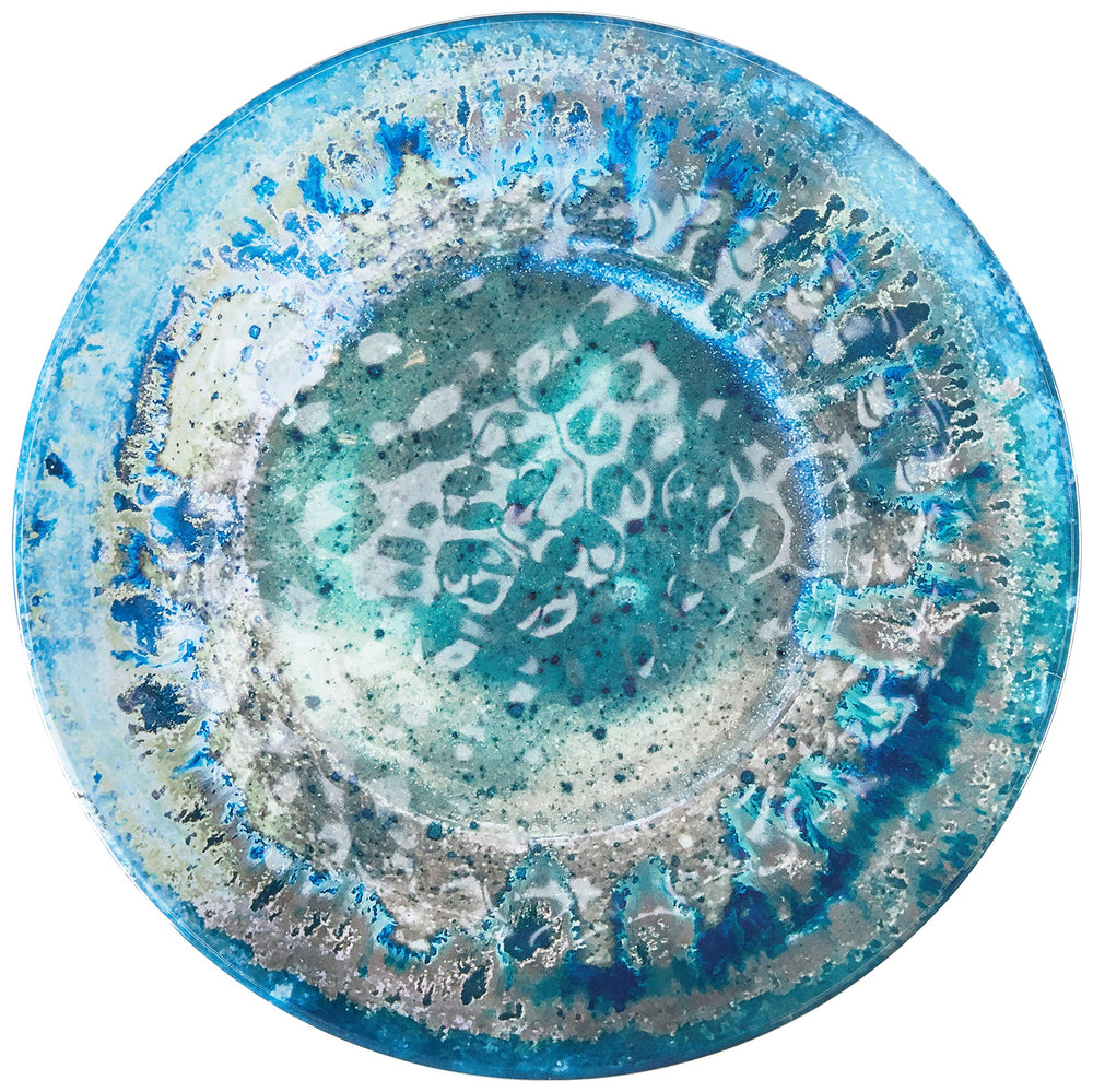 Certified International Radiance Teal 2-Piece Melamine Platter Set Multicolored - Diamond Home USA