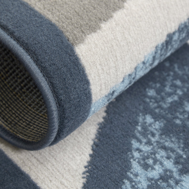 Home Dynamix Lyndhurst Rotana Modern Area Rug Contemporary Blue/Gray/Ivory