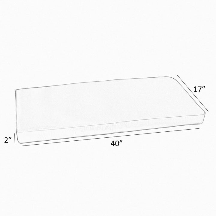 Indigo Indoor/Outdoor Corded Bench Cushion 40 in X 17 I Blue Red White triped - Diamond Home USA