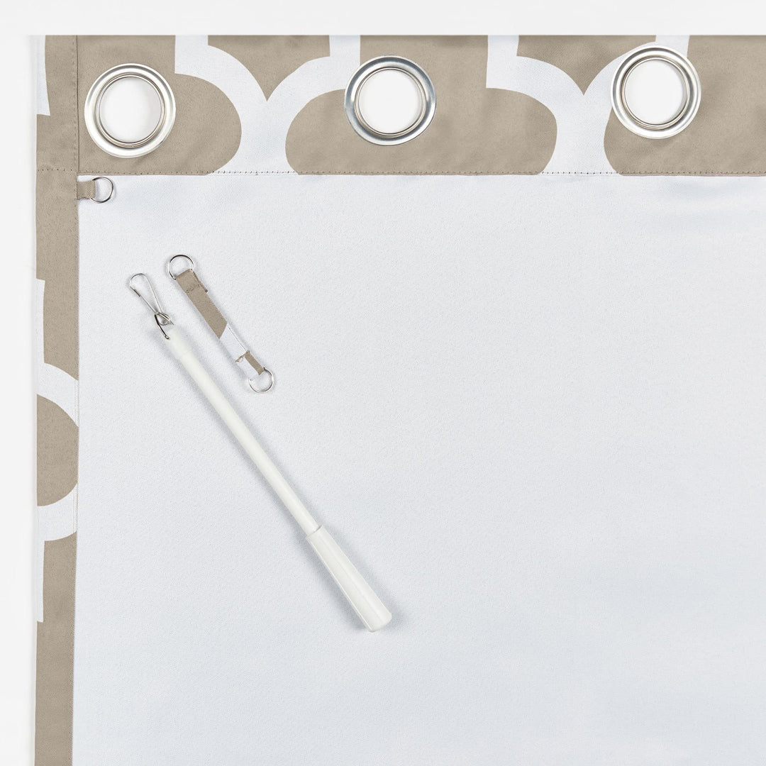 Exclusive Home Curtains Ironwork Sateen Woven Room Darkening Blackout Grommet 108x84 - Taupe - Diamond Home USA