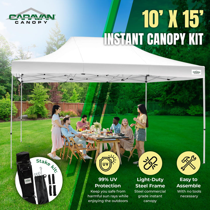 Caravan Canopy TitanShade Instant Canopy Polyester Waterproo UV Protected Top - Diamond Home USA