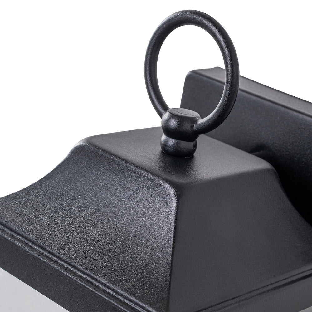 Matte Black Dusk to Dawn Outdoor Wall Lantern Sconce (2-pack) Modern - Diamond Home USA