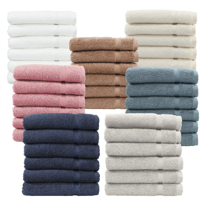 Linum Home Textiles 100% Turkish Cotton Denzi Washcloths Set of 6