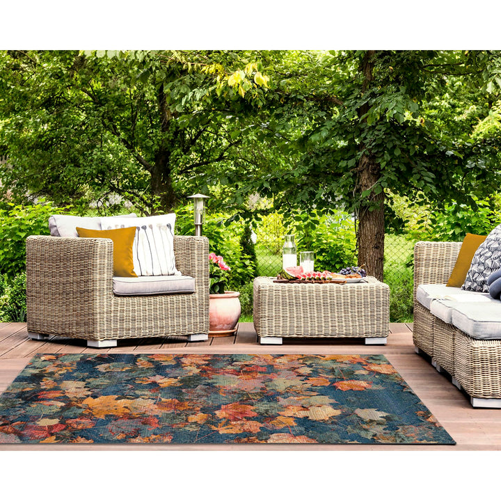 Liora Manne Marina Low Profile Durable Indoor/Outdoor Woven Rug- Fall in Love - Diamond Home USA